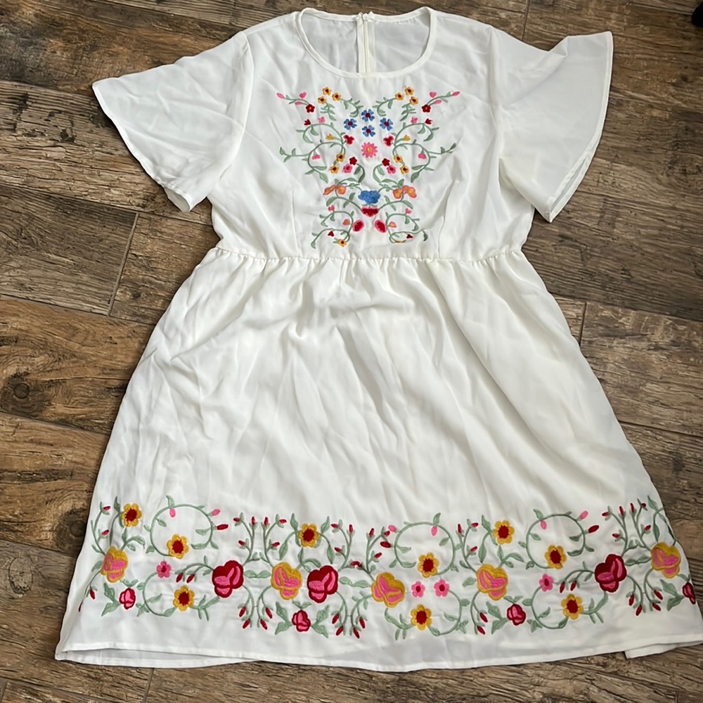 Beautiful embroidered Mexican dress